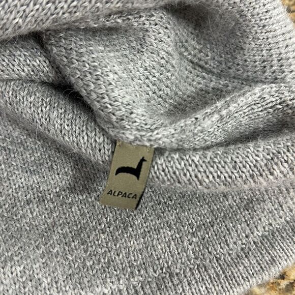 Peruvian Link Alpaca Collection Grey Button Front Cardigan Sweater Size S - Picture 5 of 9